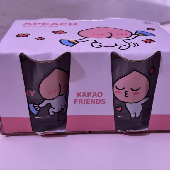 Kakao Friends | Apeach | 4PC SET SOJU GLASS | Shot Glasses | NEW & UNOPENED - Picture 6 of 10